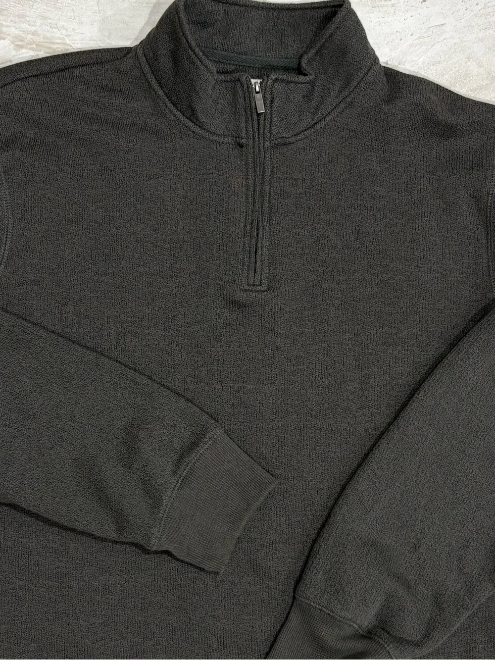 Sonoma Men's Quarter-Zip Pullover Sweater Fleece - Charcoal
